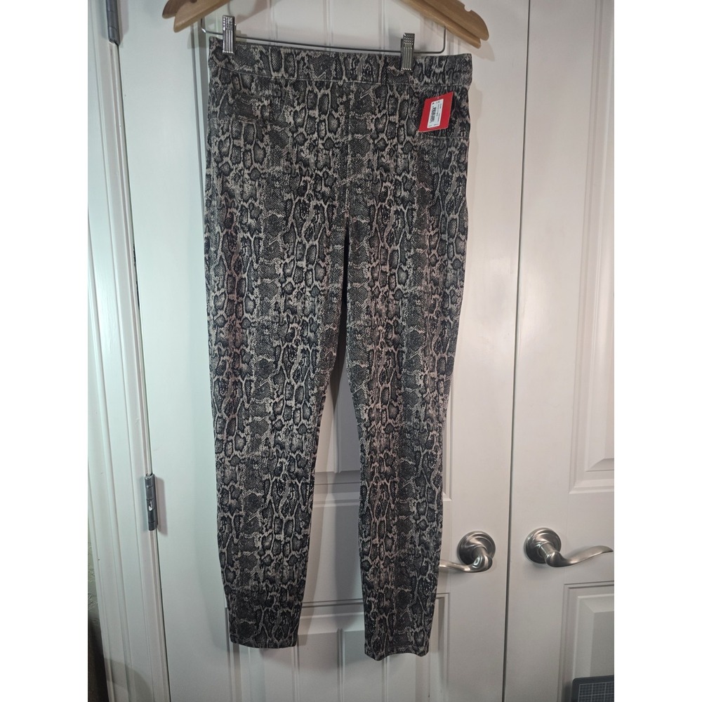 Spanx Taupe Snakeskin Ankle Jean-ish Leggings 20018R Womens Large‎ NWT